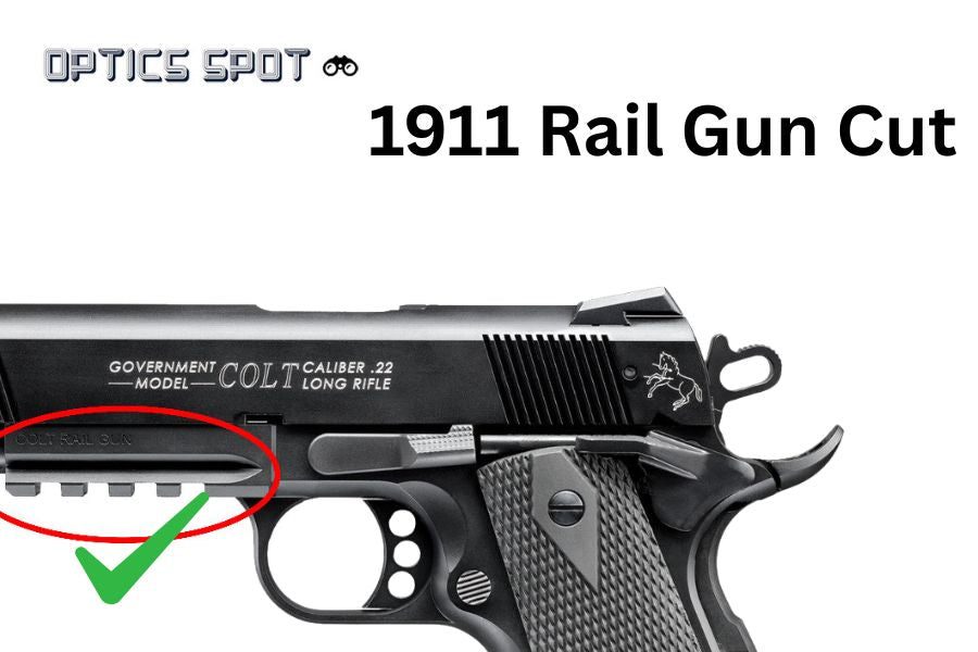 1911 [Rail Gun Cut] red dot mount | Trijicon RMR footprint - Ubitzu