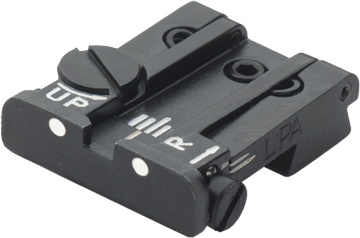 Browning Hi-Power [Sport Vigilante Mark III Practical HP40] justerbart bagsigte | hvide prikker - Ubitzu