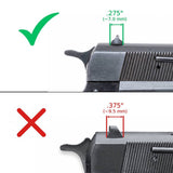 Browning Hi-Power Vigilante justerbart bagsigte | hvide linjer - Ubitzu