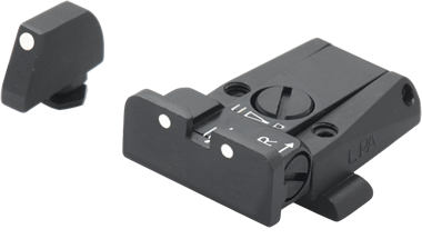 Glock [G17 G19 G26 & other] justerbare sigtemidler | hvide prikker - Ubitzu