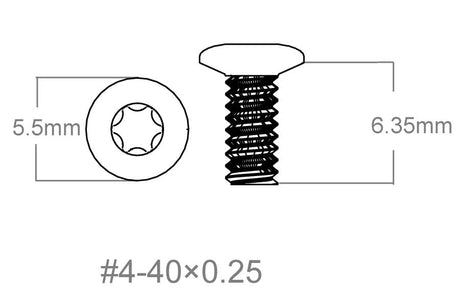Sæt skruer 3 stk. | 4-40x0.250’’ [T10] - Ubitzu
