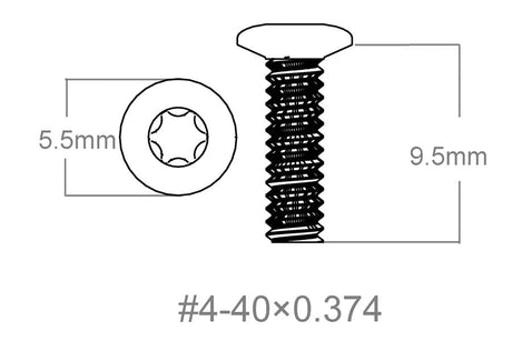 Sæt med skruer 3 stk. | 4-40x0.374’’ [T10] - Ubitzu
