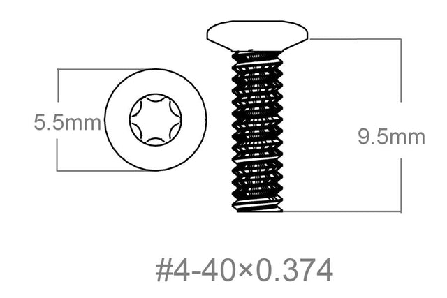 Set of screws 3pcs | 4-40x0.374’’ [T10] - Ubitzu