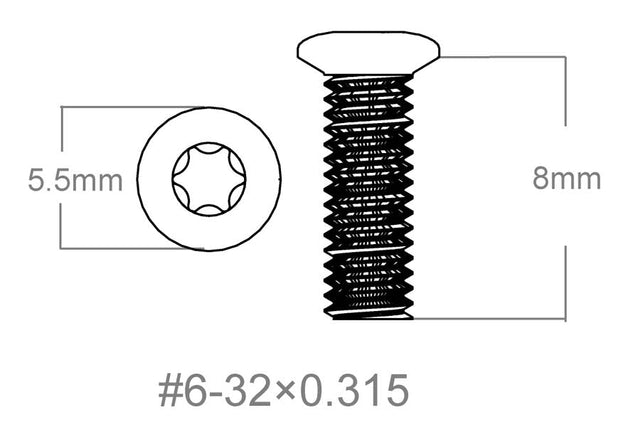 Set of screws 3pcs | 6-32x0.315’’ [T10] - Ubitzu