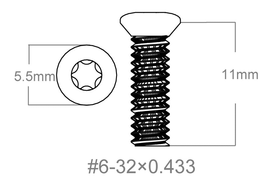 Set of screws 3pcs | 6-32x0.433’’ [T10] - Ubitzu