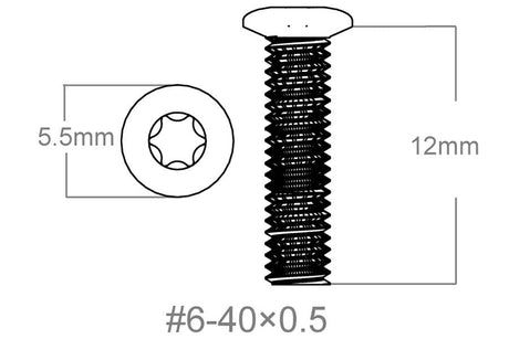 Sæt skruer 3 stk. | 6-40x0.5’’ [T10] - Ubitzu