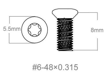 Sæt skruer 3 stk. | 6-48x0.315’’ [T10] - Ubitzu
