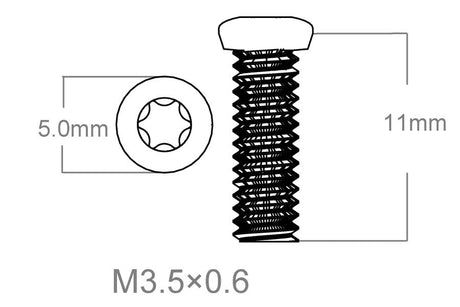 Sæt skruer 3 stk. | M3.5x0.6 [T10] - Ubitzu