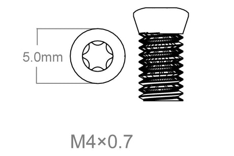 Sæt skruer 3 stk. | M4x0.7 [T10] 8 mm - Ubitzu