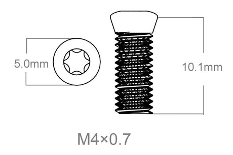 Sæt skruer 3 stk. | M4x0.7 [T10] - Ubitzu