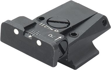 Smith & Wesson [645 745] adjustable rear sight | white dots - Ubitzu