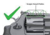 Smith & Wesson revolver [686 629 19 66 586 & other] rødpunktsigte-klar justerbare sigtemidler [spring-front sight] | fiberoptik