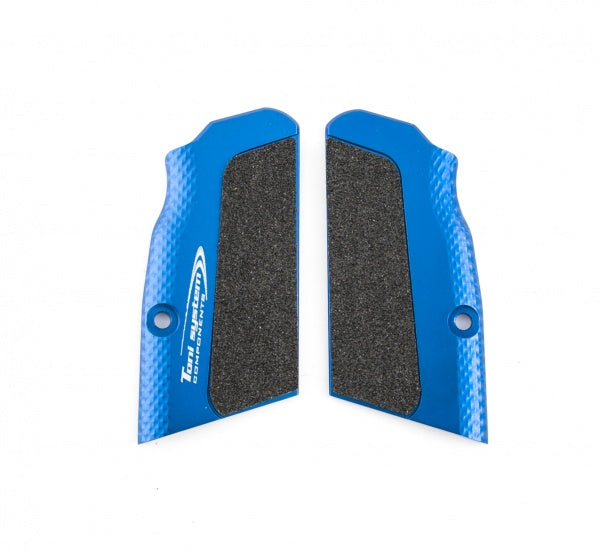 Tanfoglio short grips for Large Frame | High-grip - Blue - Ubitzu