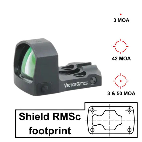 Vector Optics Frenzy-S 1x17x24 MOS Multi Reticle rødpunktsigte - Ubitzu